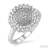 1/50 Ctw Round Cut Diamond Ring in Sterling Silver