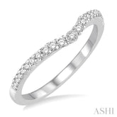 1/5 Ctw Round Cut Diamond Wedding Band in 14K White Gold