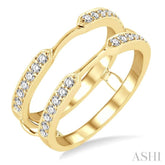 1/3 Ctw Round Cut Diamond Insert Ring in 14K Yellow Gold