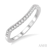 1/5 Ctw Round Cut Diamond Wedding Band in 14K White Gold