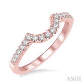 1/4 Ctw Round Diamond Wedding Band in 14K Rose Gold