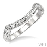 1/6 Ctw Round Cut Diamond Matching Wedding Band in 14K White Gold