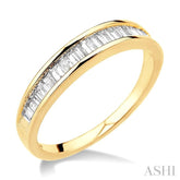 1/2 Ctw Channel Set Baguette Cut Diamond Wedding Band in 14K Yellow Gold