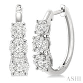 3/4 Ctw Diamond Lovebright Earrings in 14K White Gold