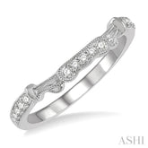 1/6 Ctw Round Cut Diamond Wedding Band in 14K White Gold