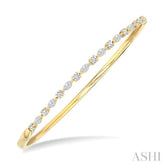 1 Ctw Marquise and Round Cut Diamond Fashion Bangle in 14K Yellow Gold