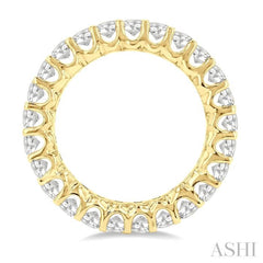 3 Ctw Eternity Oval Cut Diamond Wedding Band in 14K Yellow Gold
