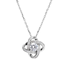Love Knot Pendant with Central Stone