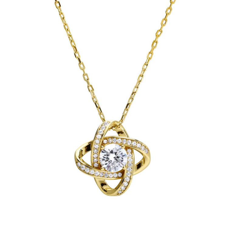 Love Knot Pendant with Central Stone