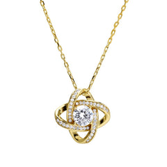 Love Knot Pendant with Central Stone