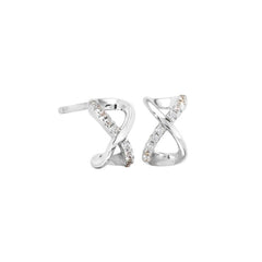 Infinity Huggie Stud Earrings