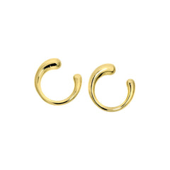 Tapered 3/4 Open Circle Stud Earrings