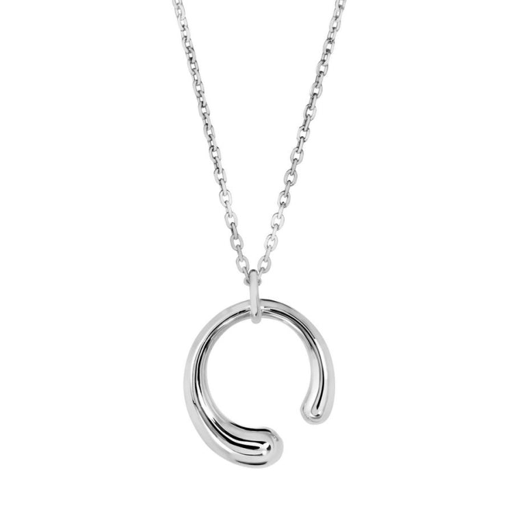 Tapered 3/4 Open Circle Pendant