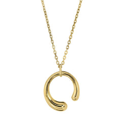 Tapered 3/4 Open Circle Pendant