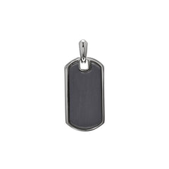 Two Tone Dog Tag Pendant Charm