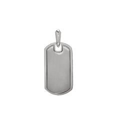 Two Tone Dog Tag Pendant Charm