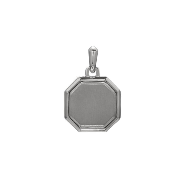 Two Tone Octagon Pendant Charm