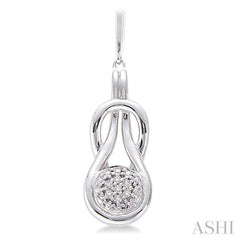 1/50 Ctw Round Cut Diamond Fashion Earrings in Sterling Silver