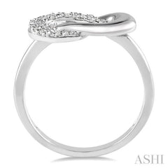 1/20 Ctw Round Cut Diamond Ring in Sterling Silver