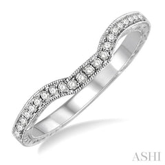 1/6 Ctw Round Cut Diamond Matching Wedding Band in 14K White Gold