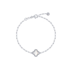 Mother-Of-Pearl Paperclip Bracelet