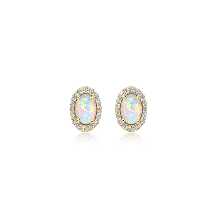 Vintage Inspired Oval Stud Earrings