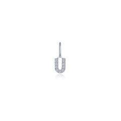 Letter U Charm Pendant
