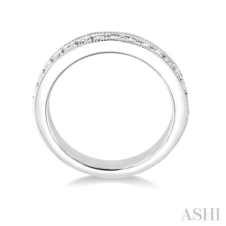1/4 Ctw Round Cut Diamond Wedding Band in 14K White Gold