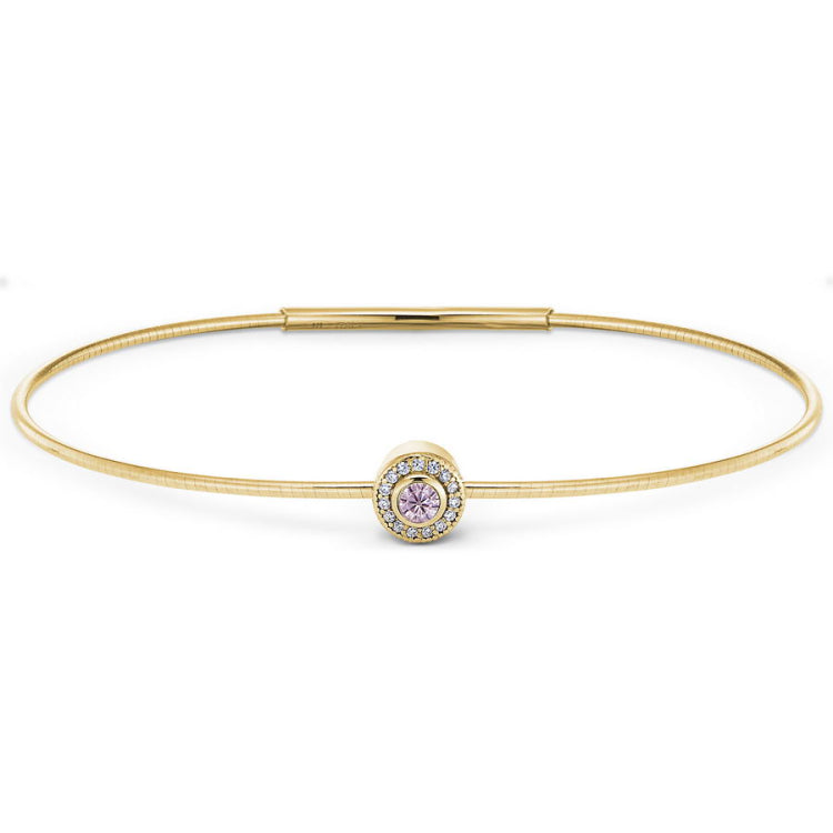 October Birthstone Bangle Bracelet