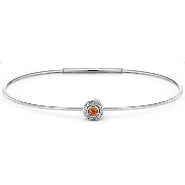 November Birthstone Bangle Bracelet