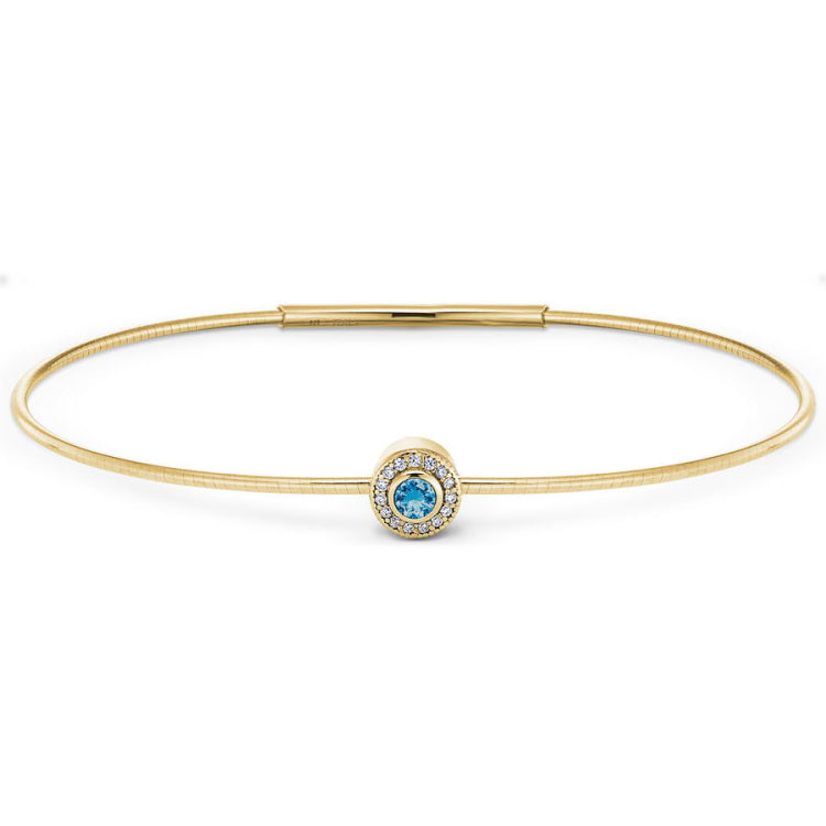 December Birthstone Bangle Bracelet
