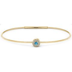 December Birthstone Bangle Bracelet