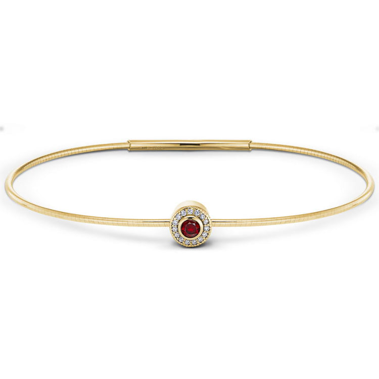 January Birthstone Bangle Bracelet
