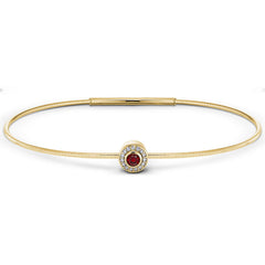 January Birthstone Bangle Bracelet