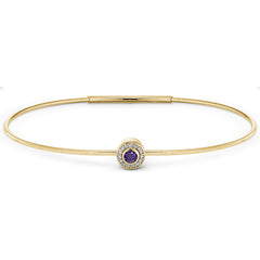 February Birthstone Bangle Bracelet