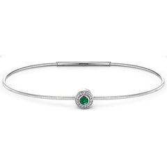 May Birthstone Bangle Bracelet