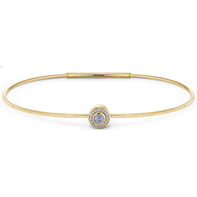June Birthstone Bangle Bracelet