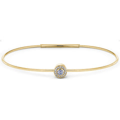 June Birthstone Bangle Bracelet