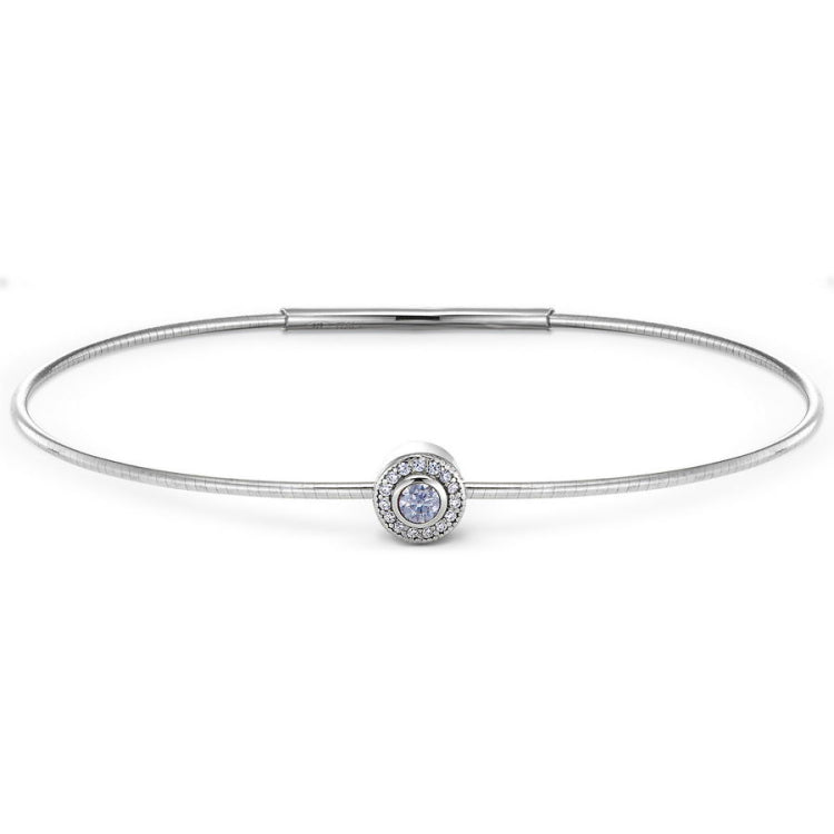 June Birthstone Bangle Bracelet