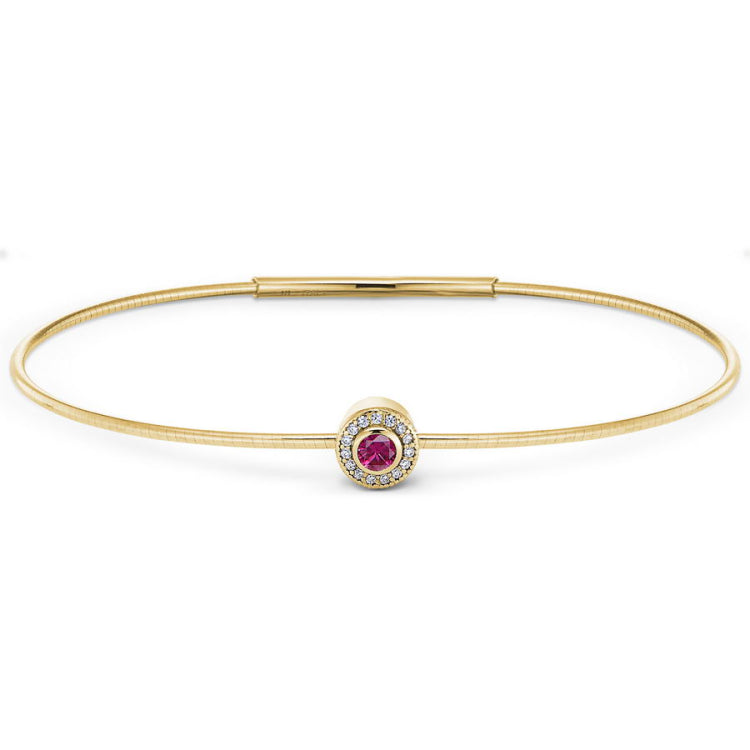 July Birthstone Bangle Bracelet