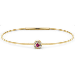 July Birthstone Bangle Bracelet