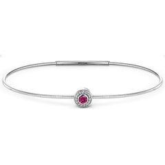 July Birthstone Bangle Bracelet
