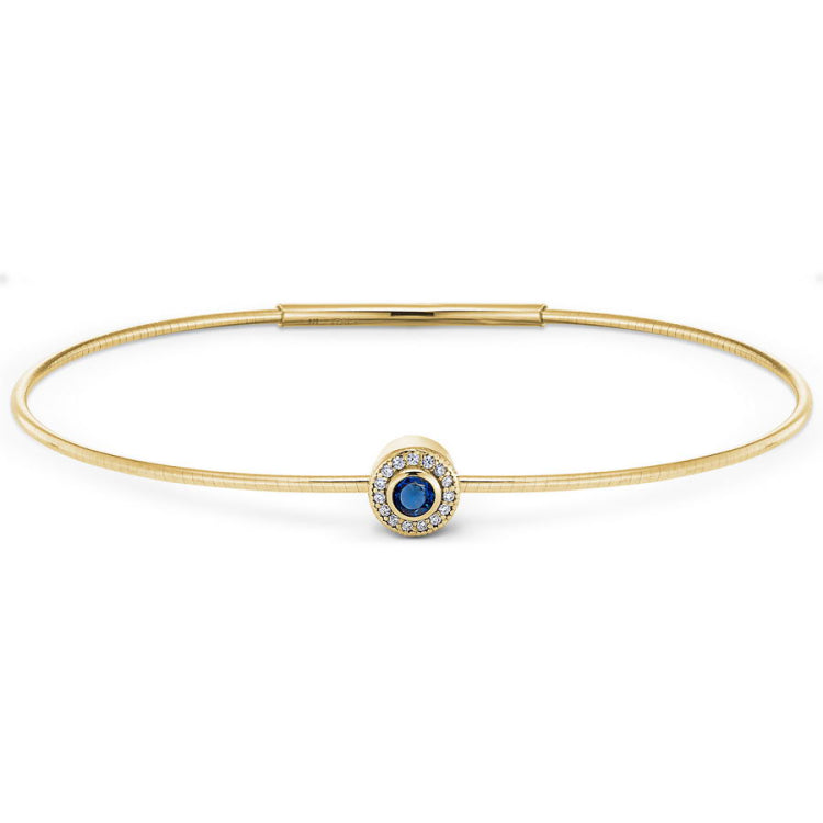September Birthstone Bangle Bracelet