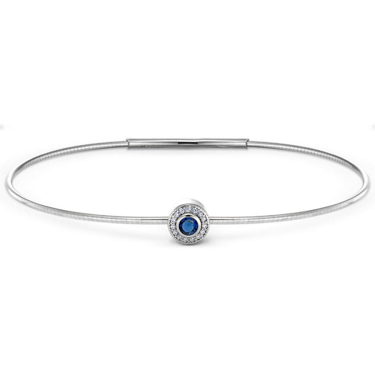 September Birthstone Bangle Bracelet