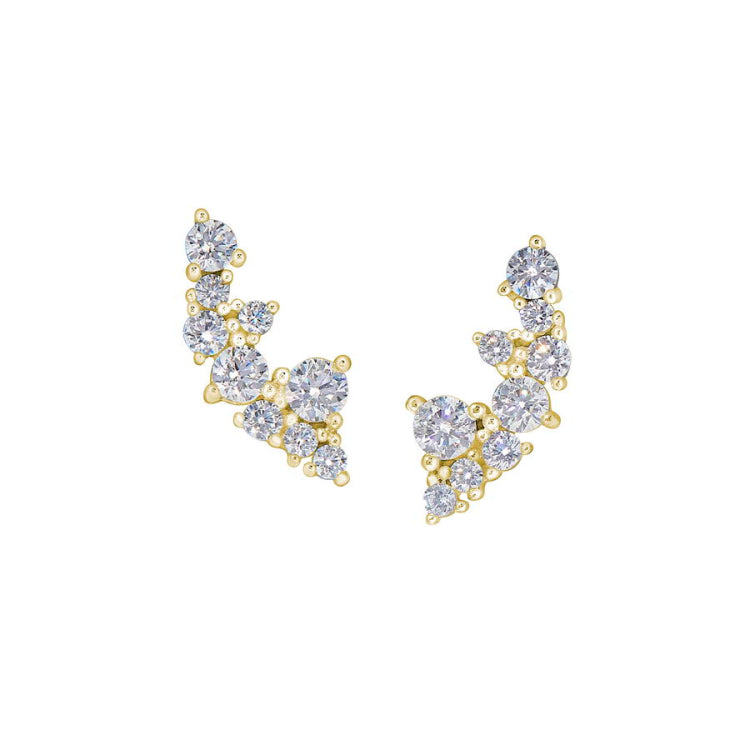Cluster Climber Stud Earrings