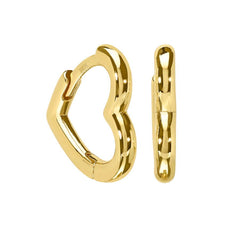 Heart Huggie Hoop Earrings