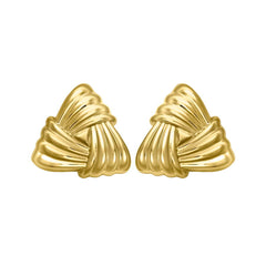 Woven Triangle Large Stud Earrings