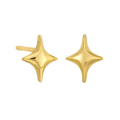 Four Point Star Stud Earrings