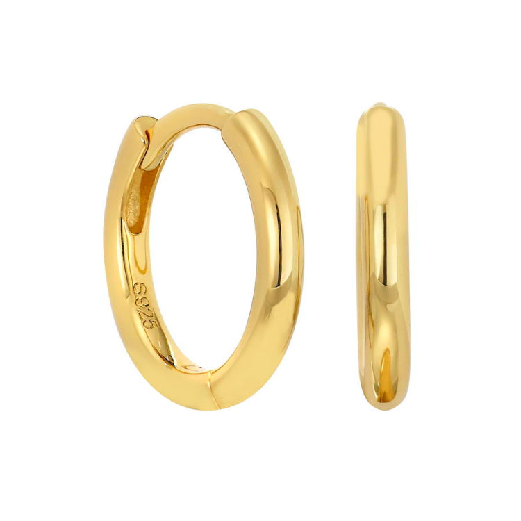 Large  Plain Polished Hoop Earrings