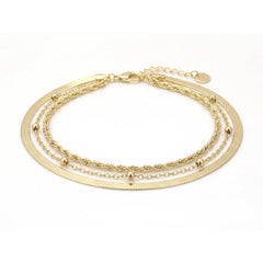 Herringbone, Beaded, and Twisted Bracelet Stack